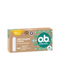 O.b.organic tampony normal - 100% cotton 1op.16szt
