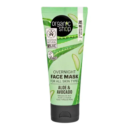 Organic shop maska do twarzy na noc aloe & avocado 75ml