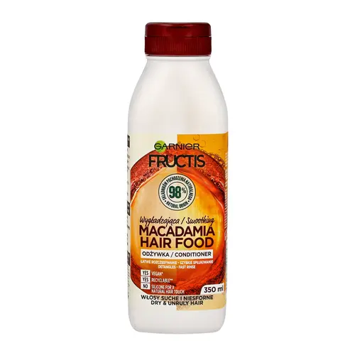 Fructis hair food macadamia odżywka wygładzająca do włosów suchych i niesfornych 350ml