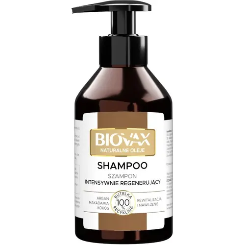 L'biotica biovax szampon intensywnie regenerujący naturalne oleje - argan, makadamia, kokos - 200 ml