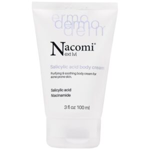 Nacomi Next Level Dermo - oczyszczająco-łagodzący krem do ciała z kwasem salicylowym i niacynamidem, 100ml