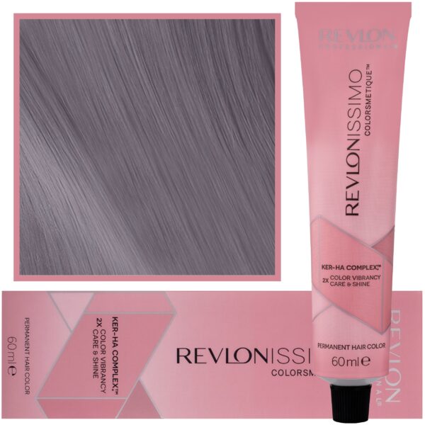 Revlon Revlonissimo Colorsmetique - kremowa farba do włosów, 60ml 012 | Opalizujący Szary