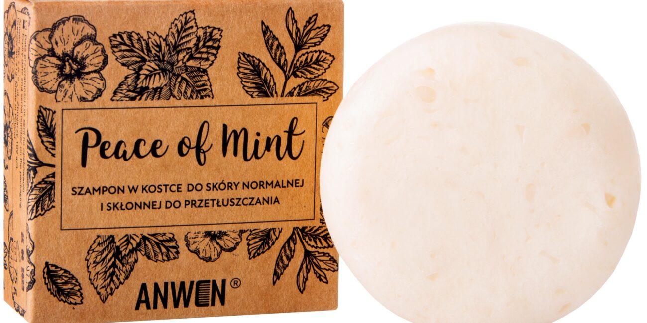 Anwen Peace of Mint Miętowy szampon w kostce bez puszki