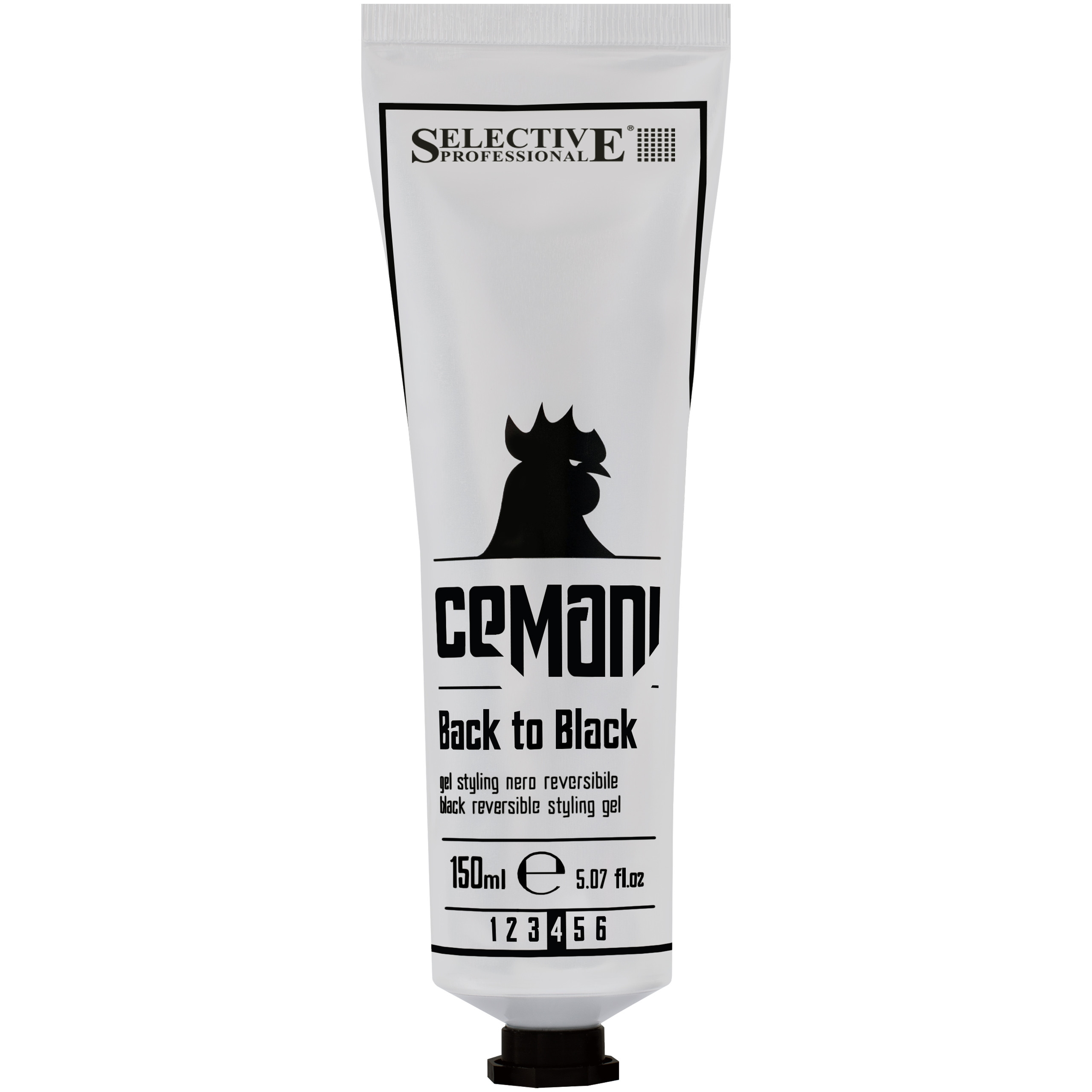 Selective Cemani Back to Black – zmywalny żel do włosów maskujący siwiznę, czarny, 150ml