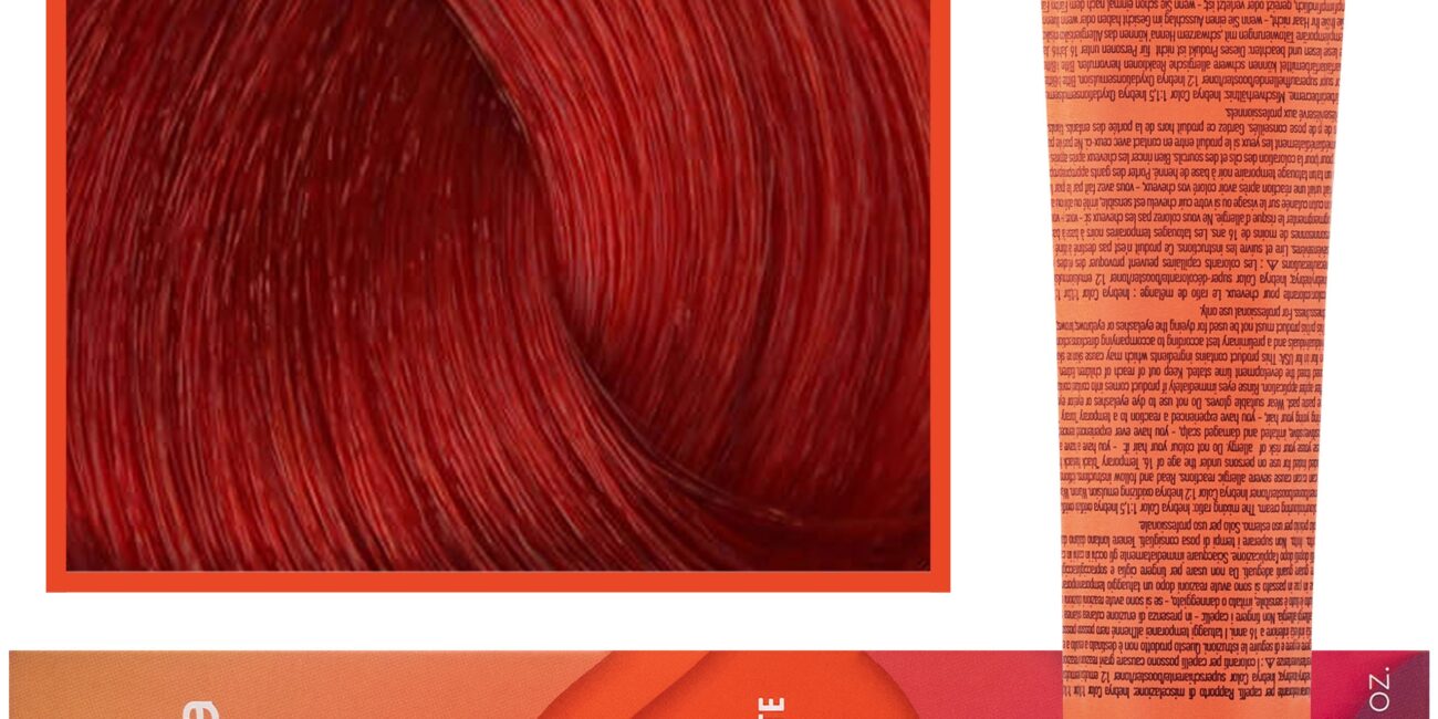 Inebrya Color - farba krem koloryzujący do włosów, 100ml 7/66F | Czerwony Ognisty Blond