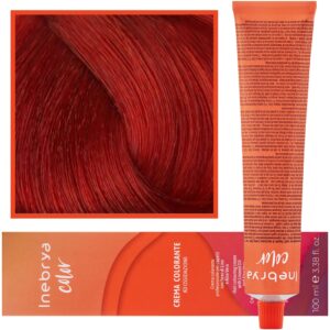 Inebrya Color - farba krem koloryzujący do włosów, 100ml 7/66F | Czerwony Ognisty Blond
