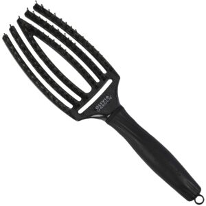 Olivia Garden Finger Brush Medium Midnight Desert - szczotka do rozczesywania włosów Black Onyx | Czarny Onyks