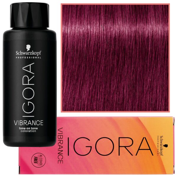 Schwarzkopf Professional Igora Vibrance – półtrwała farba do włosów bez amoniaku, 60ml 0-89 | Koncentrat Czerwono-Fioletowy