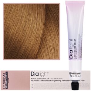 Loreal Dia Light - profesjonalna farba do włosów, 50ml 8.34 Jasny Blond Złocisto-Miedziany
