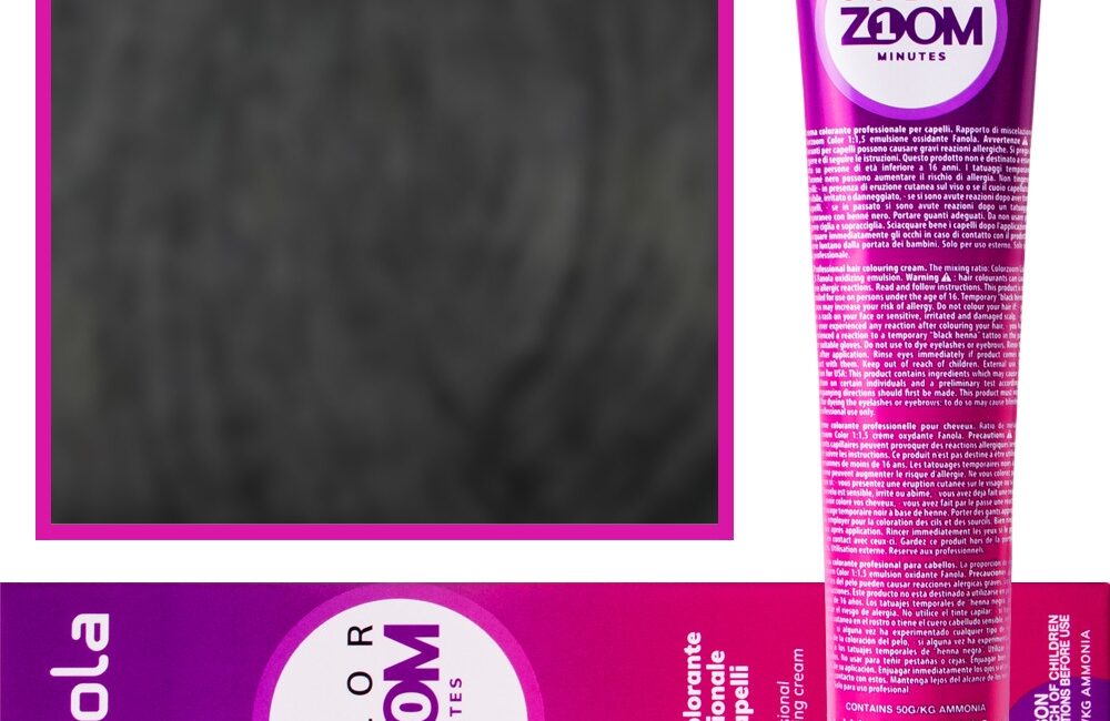 Fanola Color Zoom - krem do farbowania włosów cała paleta, 100 ml 1.0 Czerń