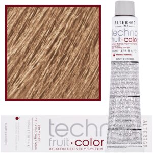 Alter Ego Technofruit Color – farba z keratyną do trwałej koloryzacji włosów, 100ml 9/3 | Bardzo jasny Blond Złoty