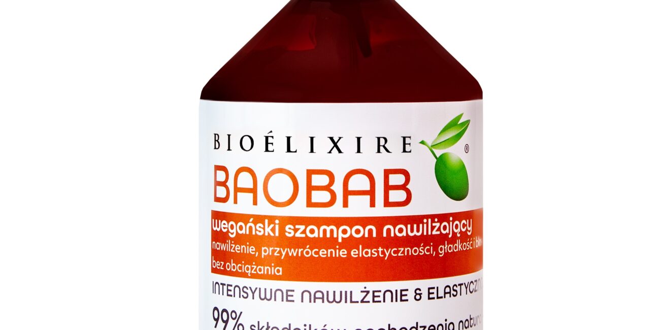 Bioelixire  Baobab - wegański szampon nawilżająco-wzmacniający, 500ml