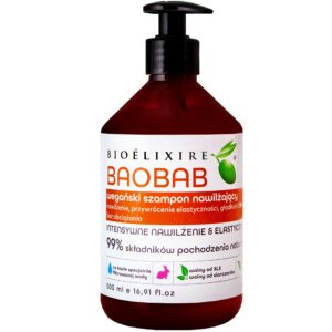 Bioelixire  Baobab - wegański szampon nawilżająco-wzmacniający, 500ml