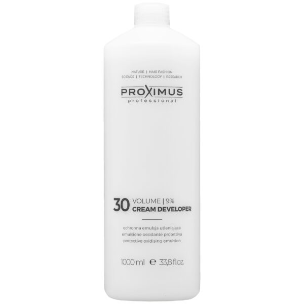 Proximus Cream Developer– oksydant do farbowania i rozjaśniania włosów, 1000 ml 9% | Volume 30