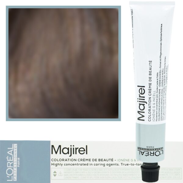 Loreal Majirel - profesjonalna farba do włosów, paleta kolorów, 50ml 6.1 Ciemny Blond Popielaty