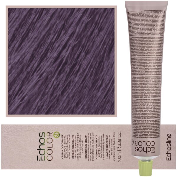 Echosline Echos Color Colouring Cream - wegańska farba do włosów, 100ml 5,27 | Brąz Jasny Kasztanowy Fiolet