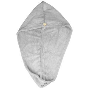 Deni Carte - miękki, chłonny turban do włosów lux, kolor szary