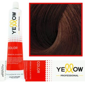 Alfaparf Yellow - trwała farba do włosów z aloesem i kiełkami pszenicy, 100ml 6,35 | Ciemny Złoty Mahoniowy Blond