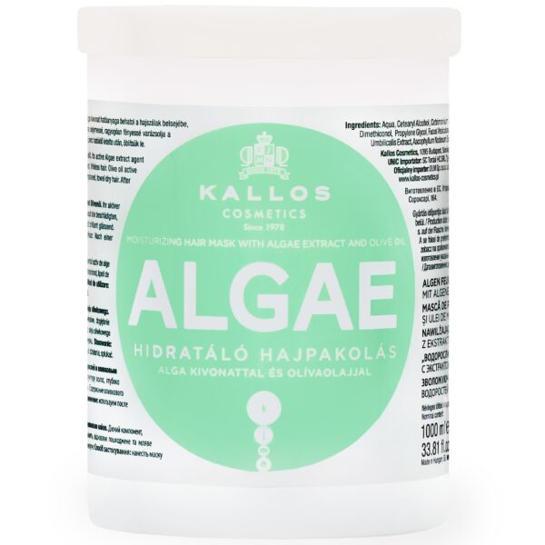 Kallos Algae Moisturizing Mask - maska nawilżająca do włosów suchych z algami, 1000ml