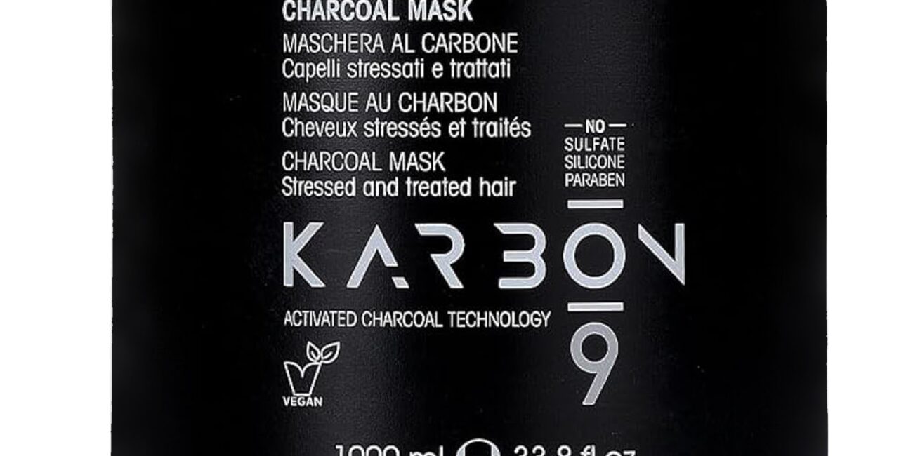 Echosline Karbon 9 Charcoal Mask - maska do włosów zniszczonych z węglem, 1000ml