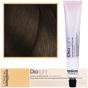 Loreal Dia Light - profesjonalna farba do włosów, 50ml 6.3 Ciemny Blond Złocisty