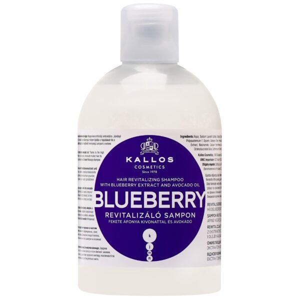 Kallos Blueberry Revitalizing Shampoo - rewitalizujący szampon do włosów zniszczonych, 1000ml