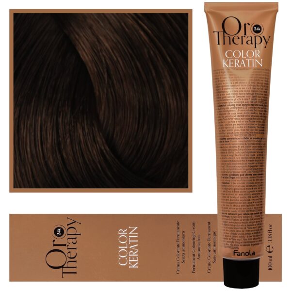 Fanola Oro Therapy - farba do włosów bez amoniaku, pełna paleta kolorów 6,00 | Intensywny Ciemny Blond