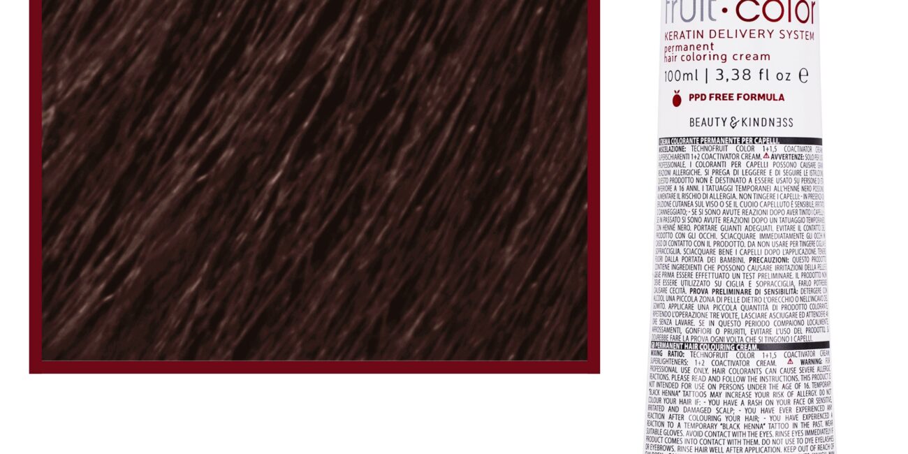 Alter Ego Technofruit Color – farba z keratyną do trwałej koloryzacji włosów, 100ml 7/72 | Blond Brązowy Irys