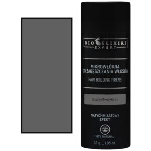Bioelixire Mikrowłókna bawełniane do zagęszczania włosów, różne kolory, 30g Gray | Siwy