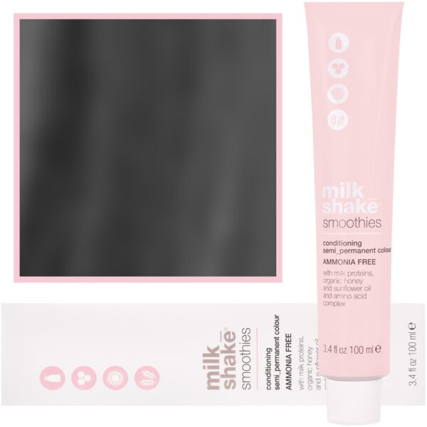 Milk Shake Smoothie Semi-Perm - farba do włosów bez amoniaku 100ml, paleta kolorów 7,1 | 7A || Średni Popielaty Blond
