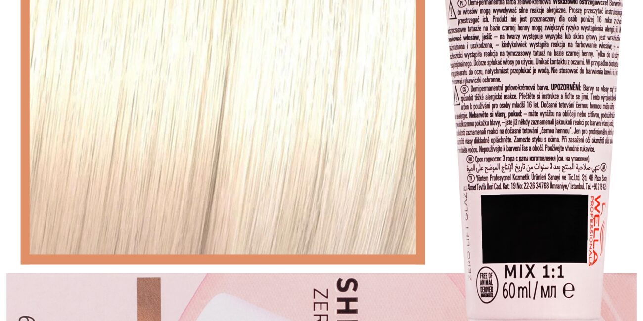Wella Shinefinity Zero Lift Glaze - profesjonalna farba do włosów, 60ml 09/3 | Złoty Miodowy