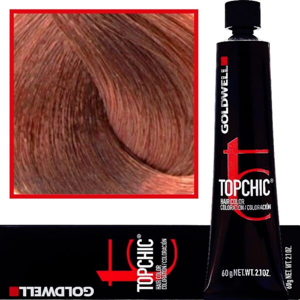 Goldwell Topchic - profesjonalna farba do włosów, 60ml 7-KR Średni Miedziany Czerwony Brąz