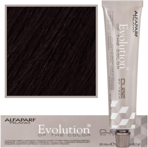 Alfaparf Evolution - farba do włosów 60ml cała paleta 4.32 | Średni złoty fioletowy brąz