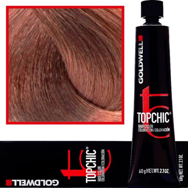 Goldwell Topchic - profesjonalna farba do włosów, 60ml 7-KG Średnia Złota Miedź