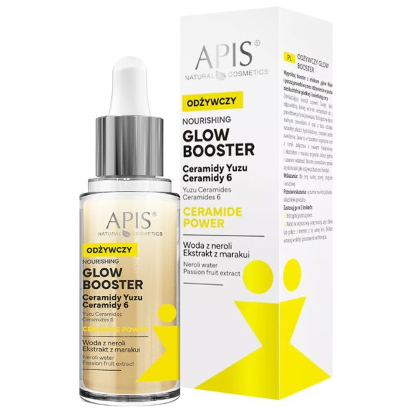 Apis Ceramide Power Glow Booster - odżywcze serum z kwasem hialuronowym, 30ml