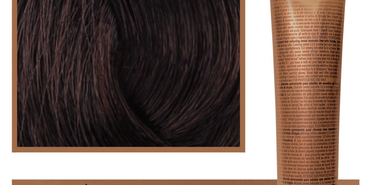 Fanola Oro Therapy - farba do włosów bez amoniaku, pełna paleta kolorów 5,14 | Bardzo Gorzka Czekolada