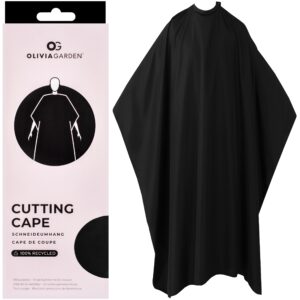 Olivia Garden Cutting Cape - ekologiczna peleryna fryzjerska, różne kolory Black | Czarny