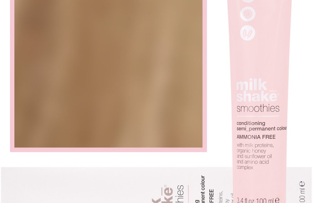 Milk Shake Smoothie Semi-Perm - farba do włosów bez amoniaku 100ml, paleta kolorów 8,13 | 8AG || Jasny Złocisty Popielaty Blond