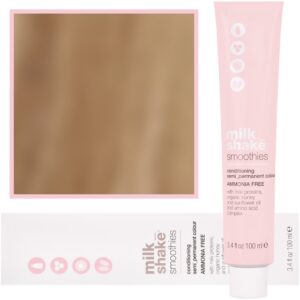 Milk Shake Smoothie Semi-Perm - farba do włosów bez amoniaku 100ml, paleta kolorów 8,13 | 8AG || Jasny Złocisty Popielaty Blond