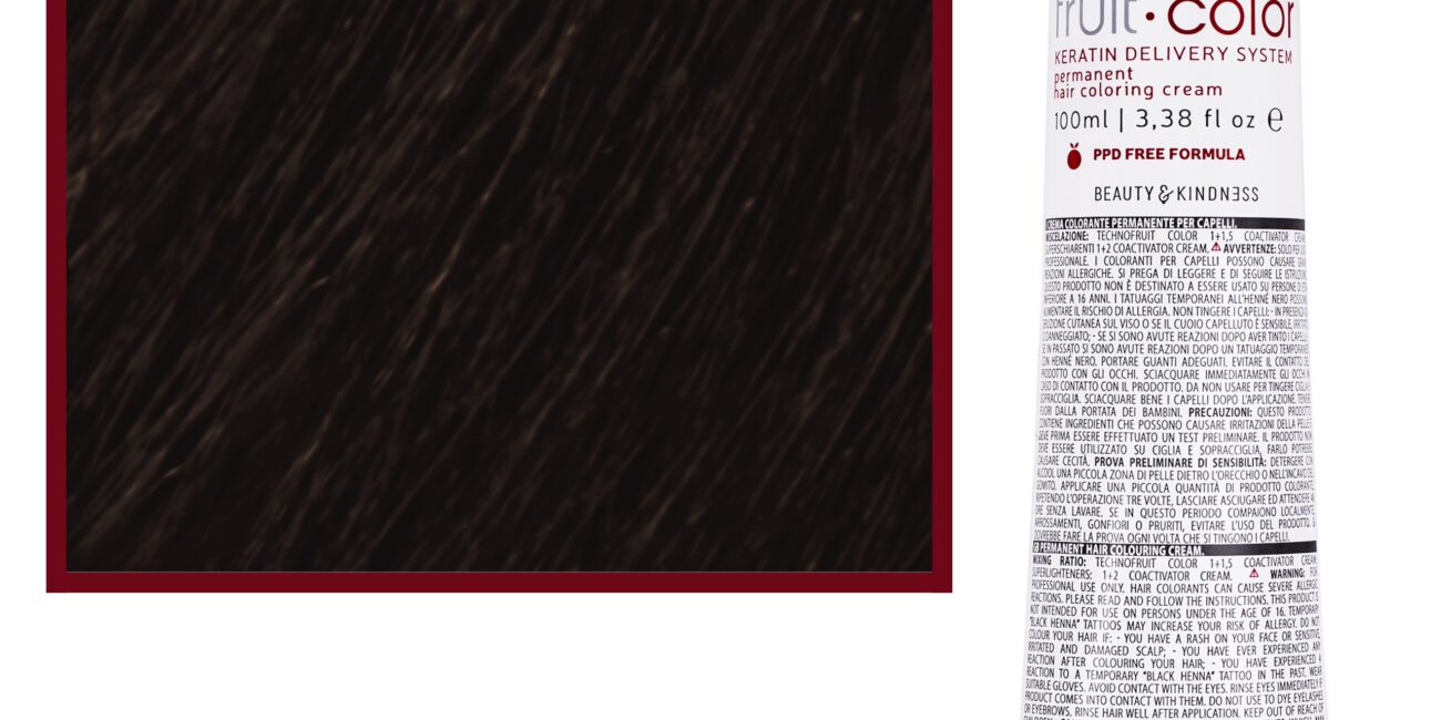 Alter Ego Technofruit Color – farba z keratyną do trwałej koloryzacji włosów, 100ml 4/0 | Brąz