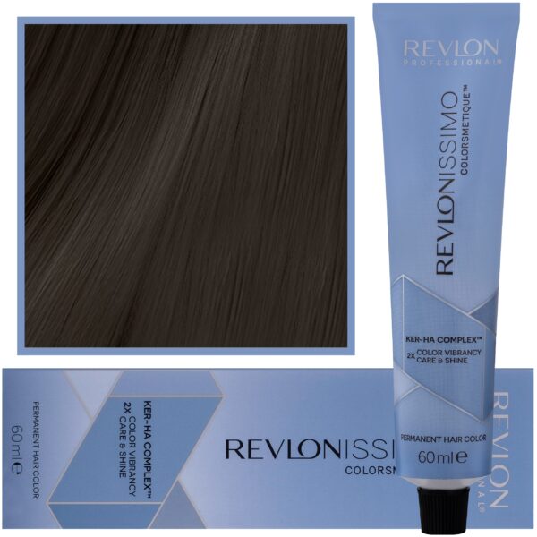 Revlon Revlonissimo Colorsmetique - kremowa farba do włosów, 60ml 4,11 | Średni Intensywny Popielaty Brąz