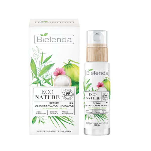 Bielenda Woda kokosowa + Zielona Herbata + Trawa Cytrynowa - serum detoksykująco-matujące