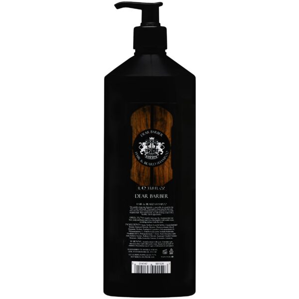 Dear Barber - szampon do zarostu i włosów nawilżająco-regenerujący, 1000ml