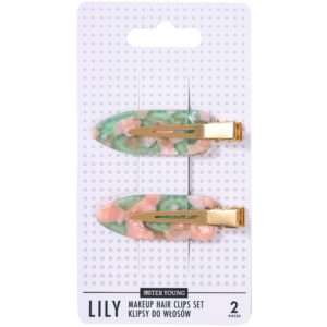 Sister Young Lily - klipsy do włosów do makijażu, różne kolory, 2szt Pink Coffee | Różowo-Kawowy