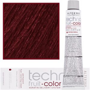 Alter Ego Technofruit Color – farba z keratyną do trwałej koloryzacji włosów, 100ml 6/666 | Ciemny Blond Bardzo Intensywnie Czerwony