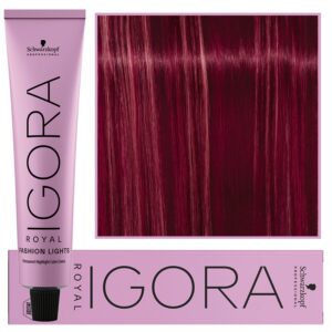 Schwarzkopf Professional Igora Royal Fashion Lights – nadająca blasku farba do włosów, 60ml L-89  |  Czerwno-Fioletowy