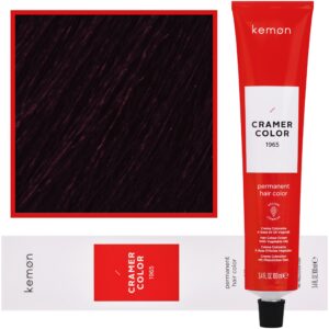 Kemon Cramer Color – kremowa farba do włosów z olejem kokosowym, 100ml 4,77 | Głęboki Fioletowy Brąz