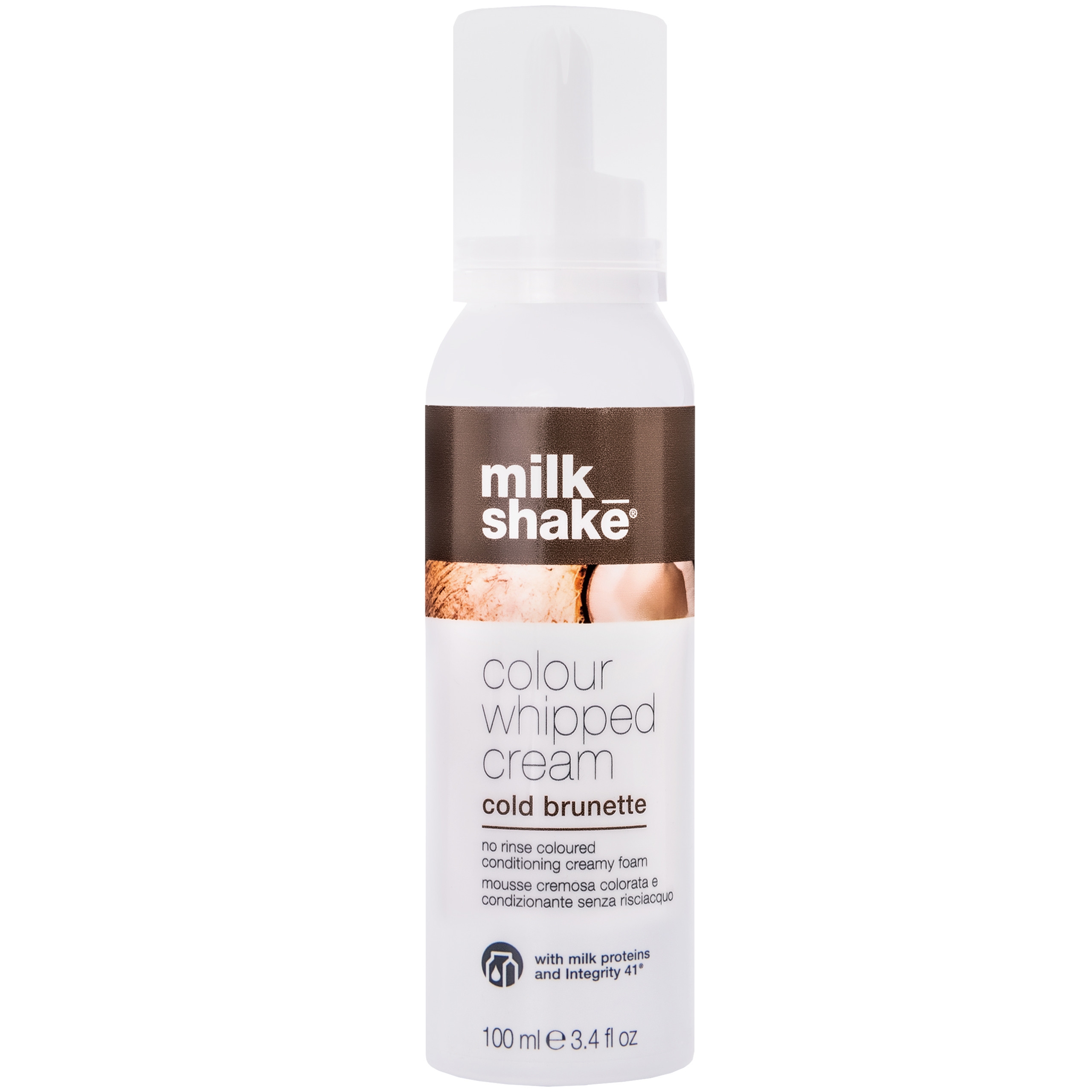 Milk Shake Color Whipped Cream Beige Blonde – pianka koloryzująca i odżywcza bez spłukiwania 100 ml Cold Brunette