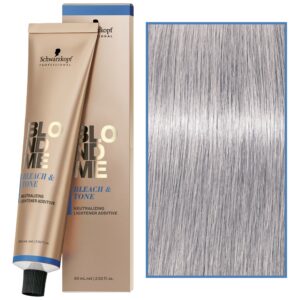 Schwarzkopf Professional BlondMe Bleach&Tone – krem rozjaśniająco-tonujący do włosów, 60ml Ash  |  Popielaty