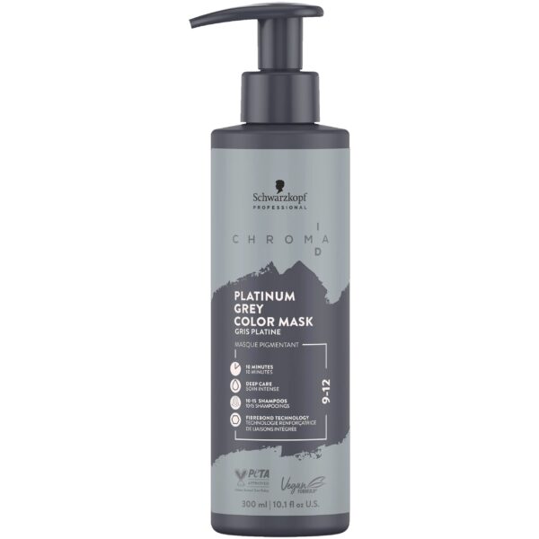 Schwarzkopf Chroma ID Color Mask - maska koloryzująca do włosów, 300ml 9-12 Platinum Grey | Platynowy Szary